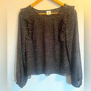 Cabi Sheer Polka Dot Blouse